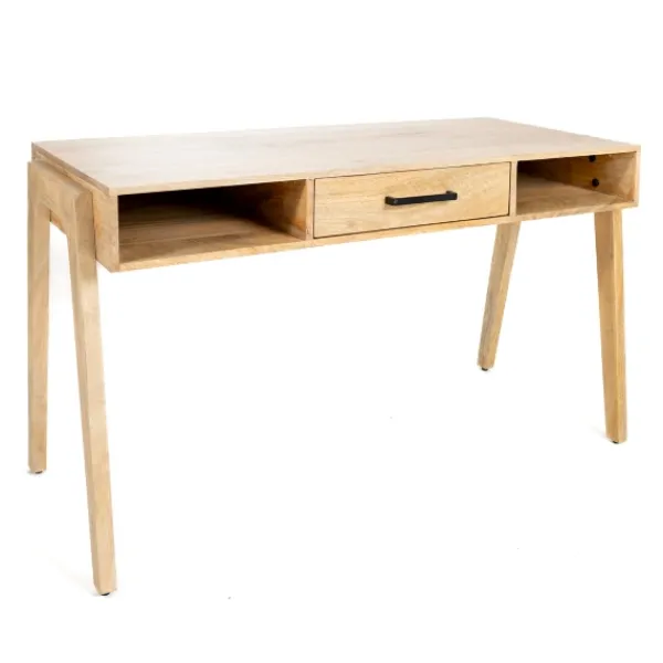 Office Furniture-Kirkland's Home Everett Mango Wood Desk Brown