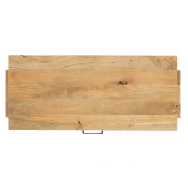 Office Furniture-Kirkland's Home Everett Mango Wood Desk Brown