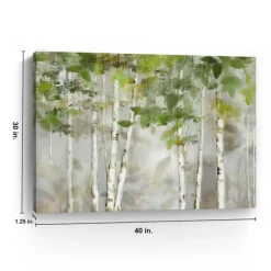 Canvas Art-Kirkland's Home Evergreen Forest Giclee Canvas Art Print Green/Tan