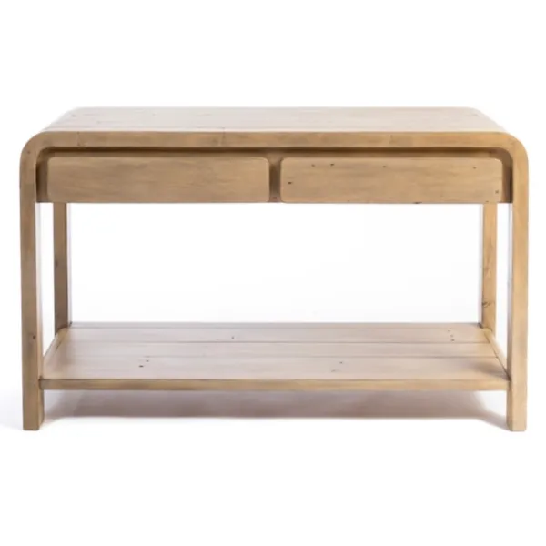 Console Tables-Kirkland's Home Everson Wood Console Table Tan