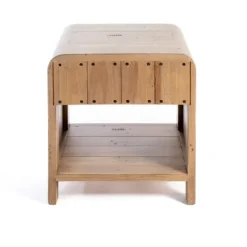 Accent & End Tables-Kirkland's Home Everson Wood Side Table Tan