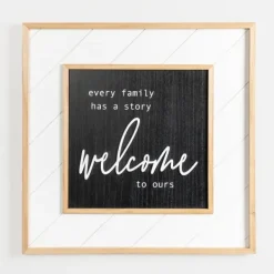 Wall Quotes & Signs-Kirkland's Home Every Family Has A Story Wall Plaque Black/White