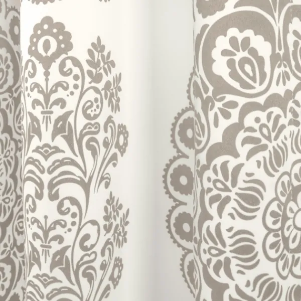 Curtains & Drapes-Kirkland's Home Evie Medallion Curtain Panel Set, 95 In. Tan