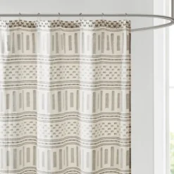 Shower Curtains-Kirkland's Home Eyelash Fringe Shower Curtain Ivory