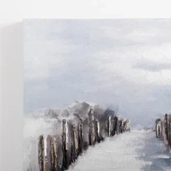 Canvas Art-Kirkland's Home Faded Beach Path Canvas Art Print Gray/Blue/White