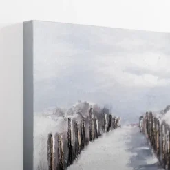 Canvas Art-Kirkland's Home Faded Beach Path Canvas Art Print Gray/Blue/White