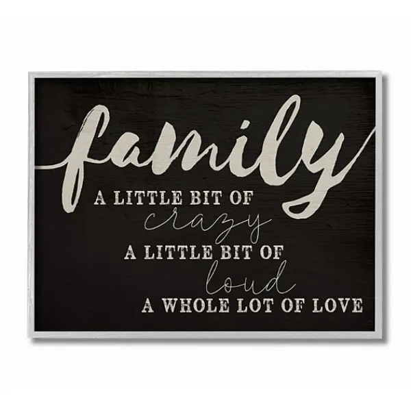 Wall Quotes & Signs-Kirkland's Home Family A Whole Lot Of Love Framed Wall Plaque Black