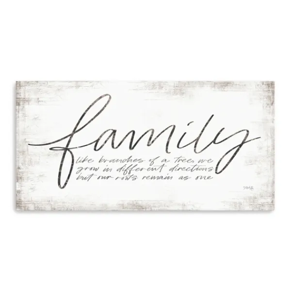 Wall Quotes & Signs-Kirkland's Home Family Branches Canvas Art Print, 60X30 In. White