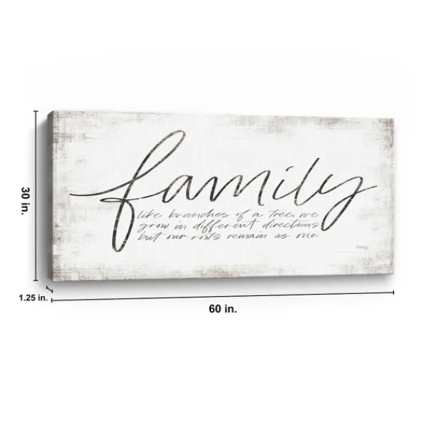 Wall Quotes & Signs-Kirkland's Home Family Branches Canvas Art Print, 60X30 In. White