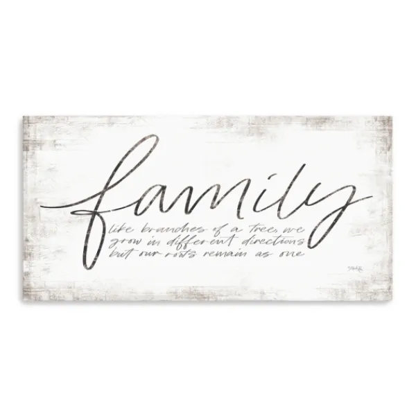 Wall Quotes & Signs-Kirkland's Home Family Branches Canvas Art Print, 40X20 In. White