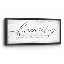 Wall Quotes & Signs-Kirkland's Home Family Branches Framed Canvas Art Print, 42X22 In. White/Black