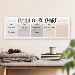 Wall Storage-Kirkland's Home Family Chore Acrylic Dry Erase Board White