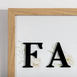Wall Quotes & Signs-Kirkland's Home Family Floral Shadowbox Wall Plaque White/Black