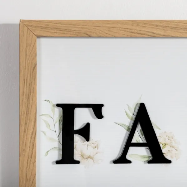 Wall Quotes & Signs-Kirkland's Home Family Floral Shadowbox Wall Plaque White/Black
