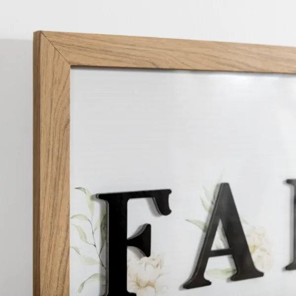 Wall Quotes & Signs-Kirkland's Home Family Floral Shadowbox Wall Plaque White/Black
