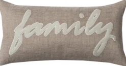 Pillows-Kirkland's Home Family Jute Accent Pillow Tan