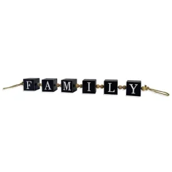 Decorative Accents-Kirkland's Home Family Wood Beaded Word Block Black/White