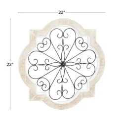Wall Plaques-Kirkland's Home Farmhouse Abstract Wall Plaque White