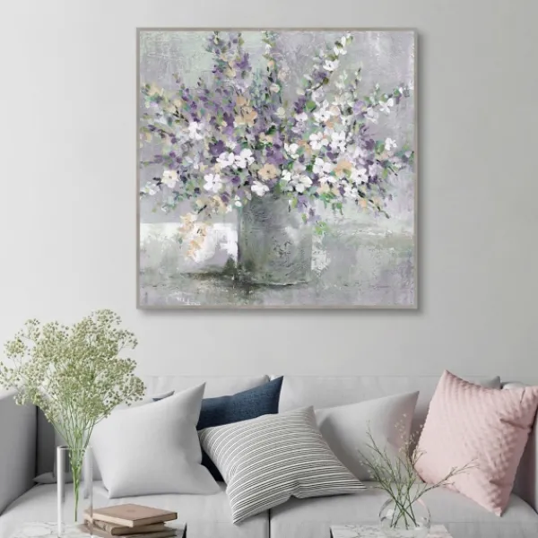 Canvas Art-Kirkland's Home Farmhouse Lavender Framed Canvas Art Print Gray/Purple