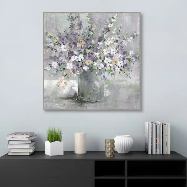 Canvas Art-Kirkland's Home Farmhouse Lavender Framed Canvas Art Print Gray/Purple