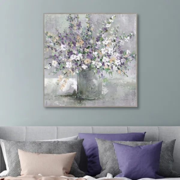 Canvas Art-Kirkland's Home Farmhouse Lavender Framed Canvas Art Print Gray/Purple