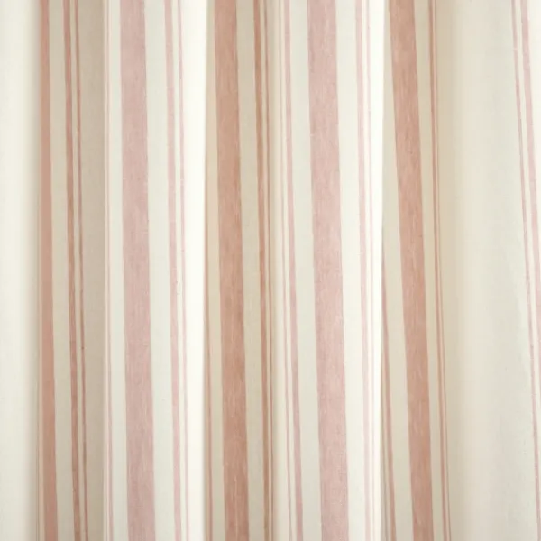Curtains & Drapes-Kirkland's Home Farmhouse Stripe Curtain Panel Set, 84 In. Pink