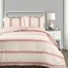 Comforters-Kirkland's Home Farmhouse Stripe 3-Pc. Full/Queen Comforter Set Red/Ivory