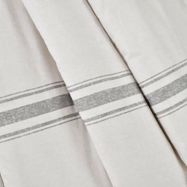 Blankets & Throws-Kirkland's Home Farmhouse Stripe Throw Gray