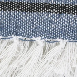 Blankets & Throws-Kirkland's Home Farmhouse Stripe Throw Blue