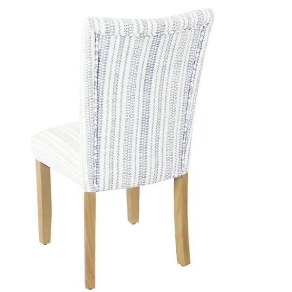 Dining Chairs-Kirkland's Home Farmhouse Stripes Highback Dining Chairs, Set Of 2 Blue/White