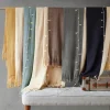 Blankets & Throws-Kirkland's Home Faux Cashmere Color Block Throw Blanket Yellow