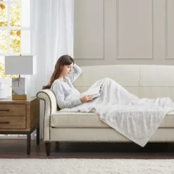 Blankets & Throws-Kirkland's Home Faux Fur Oversized Throw White