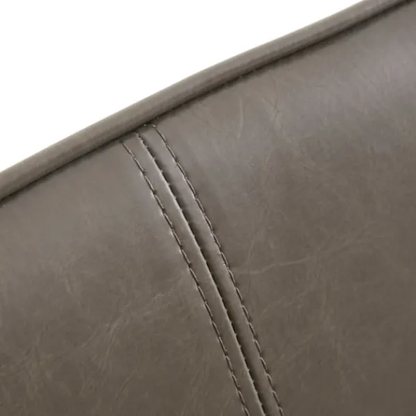 Accent Chairs-Kirkland's Home Faux Leather Accent Chair With Gold Base Gray