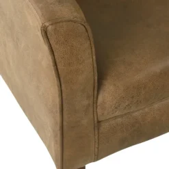 Accent Chairs-Kirkland's Home Faux Leather Accent Chair Brown