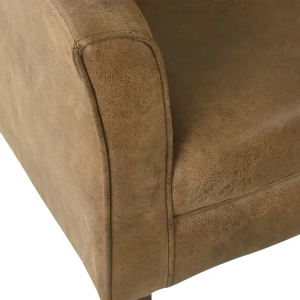 Accent Chairs-Kirkland's Home Faux Leather Accent Chair Brown