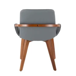 Dining Chairs-Kirkland's Home Faux Leather And Bamboo Frame Dining Chair Gray