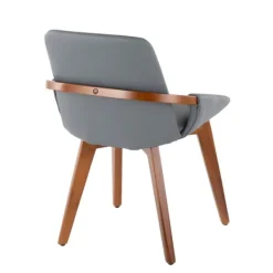 Dining Chairs-Kirkland's Home Faux Leather And Bamboo Frame Dining Chair Gray