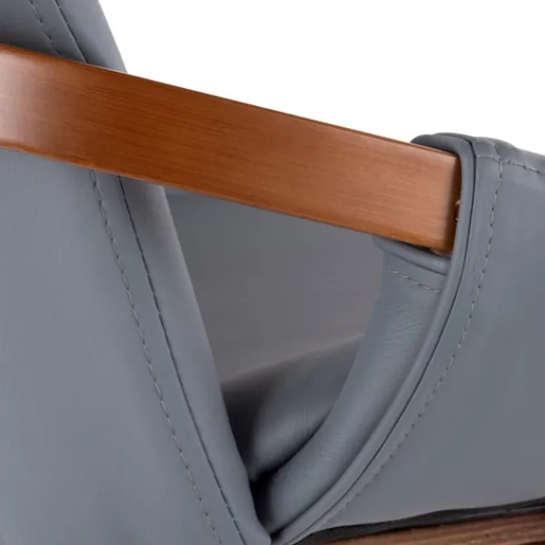 Dining Chairs-Kirkland's Home Faux Leather And Bamboo Frame Dining Chair Gray