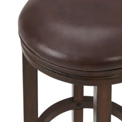 Bar Stools & Counter Height Stools-Kirkland's Home Faux Leather Bar Stools, Set Of 2 Brown