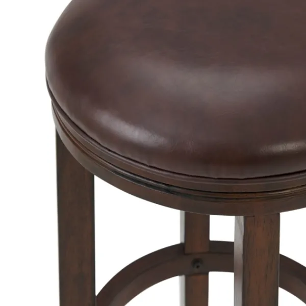 Bar Stools & Counter Height Stools-Kirkland's Home Faux Leather Bar Stools, Set Of 2 Brown