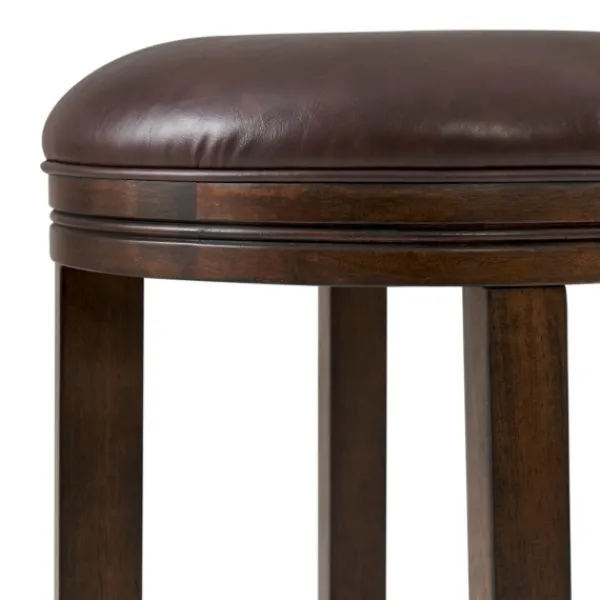 Bar Stools & Counter Height Stools-Kirkland's Home Faux Leather Bar Stools, Set Of 2 Brown