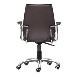 Office Furniture-Kirkland's Home Faux Leather Channeled Office Chair Brown