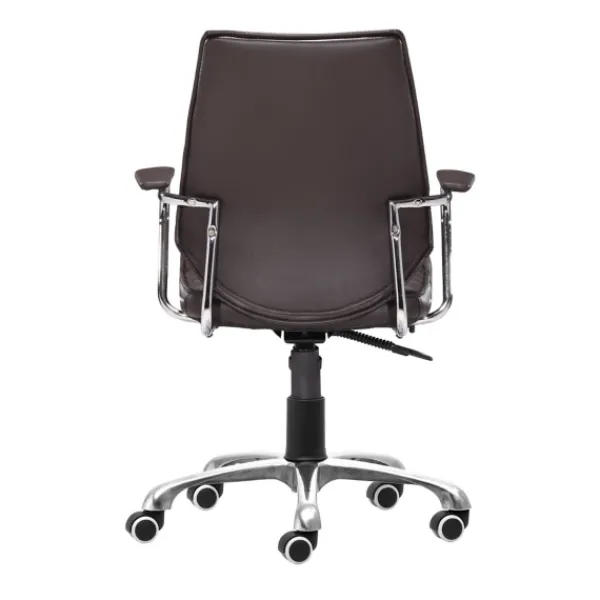 Office Furniture-Kirkland's Home Faux Leather Channeled Office Chair Brown