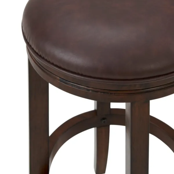 Bar Stools & Counter Height Stools-Kirkland's Home Faux Leather Counter Stools, Set Of 2 Brown