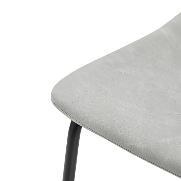 Bar Stools & Counter Height Stools-Kirkland's Home Faux Leather Counter Stools, Set Of 2 Gray