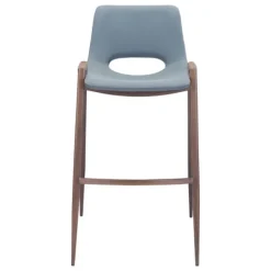 Bar Stools & Counter Height Stools-Kirkland's Home Faux Leather Cutout Bar Stools, Set Of 2 Blue