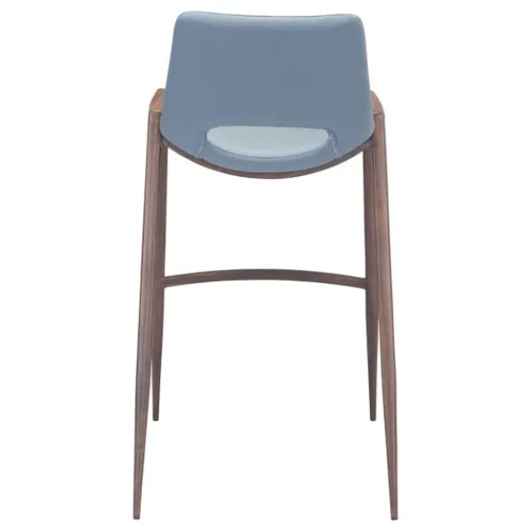 Bar Stools & Counter Height Stools-Kirkland's Home Faux Leather Cutout Bar Stools, Set Of 2 Blue