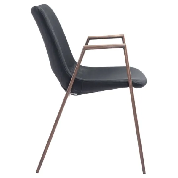 Dining Chairs-Kirkland's Home Faux Leather Cutout Dining Chairs, Set Of 2 Black