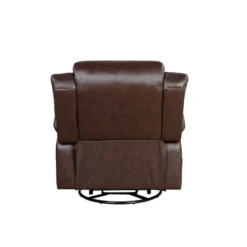 Accent Chairs-Kirkland's Home Faux Leather Heated Massage Recliner Brown