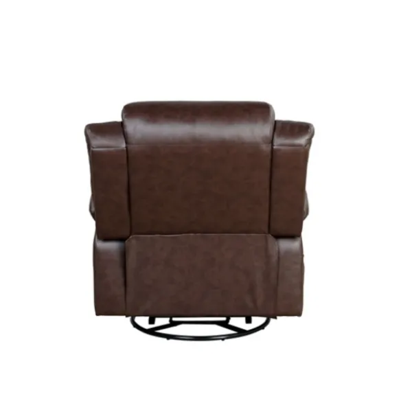 Accent Chairs-Kirkland's Home Faux Leather Heated Massage Recliner Brown